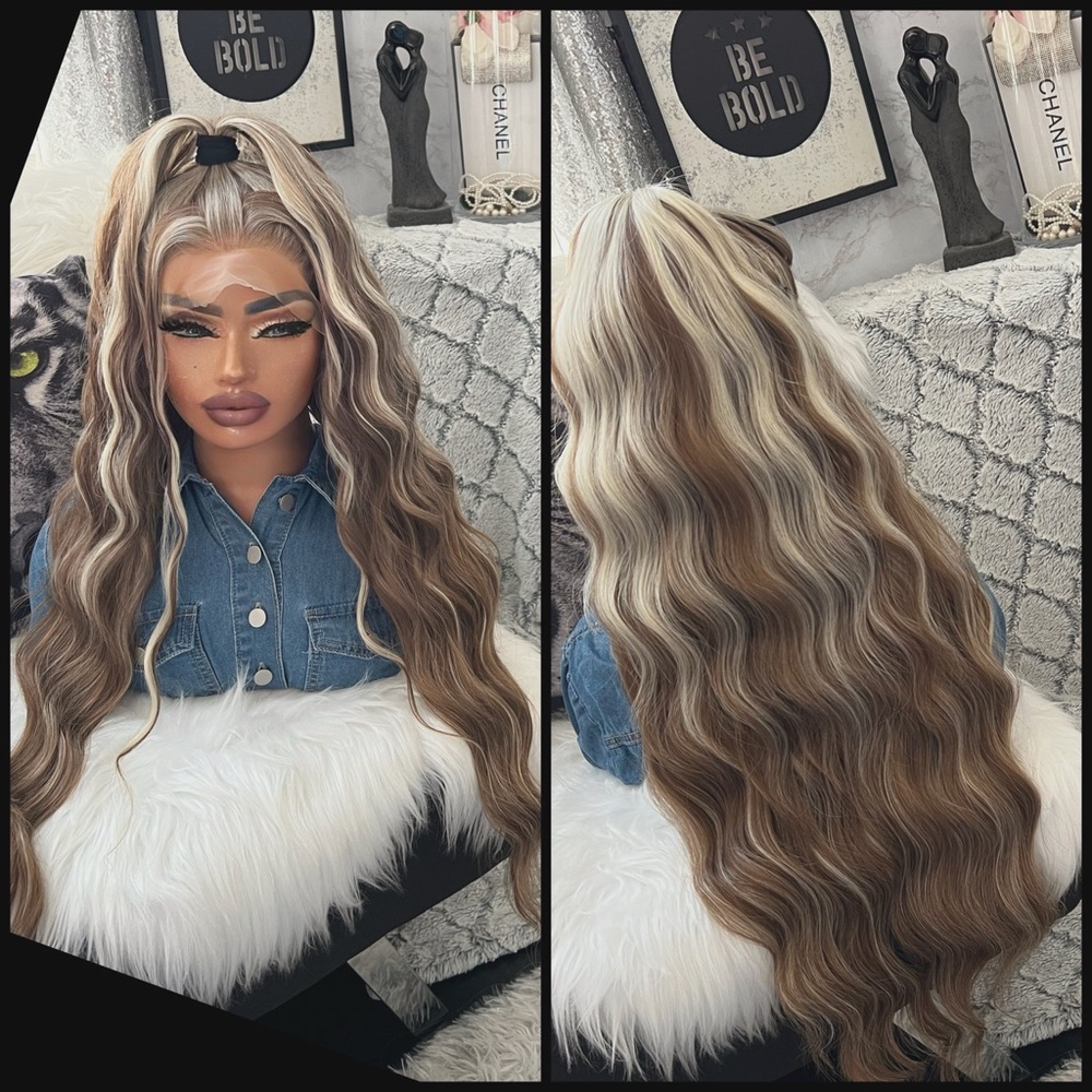 Human Hair Blended Lace Front Wig